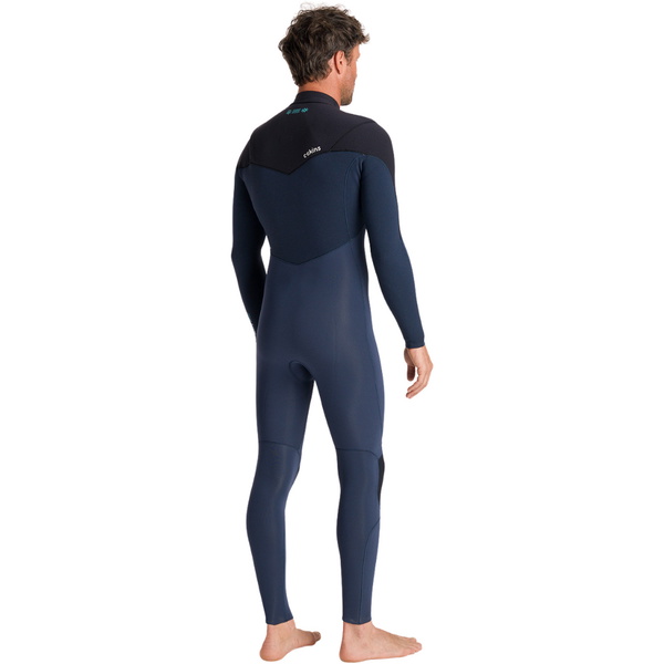 2026 C-Skins Mens NuWave ReWired 3/2mm Chest Zip Wetsuit C-NRW32MCZ - Bluestone x / Black